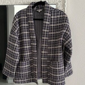 Autres Filles Plaid Open-Front Jacket